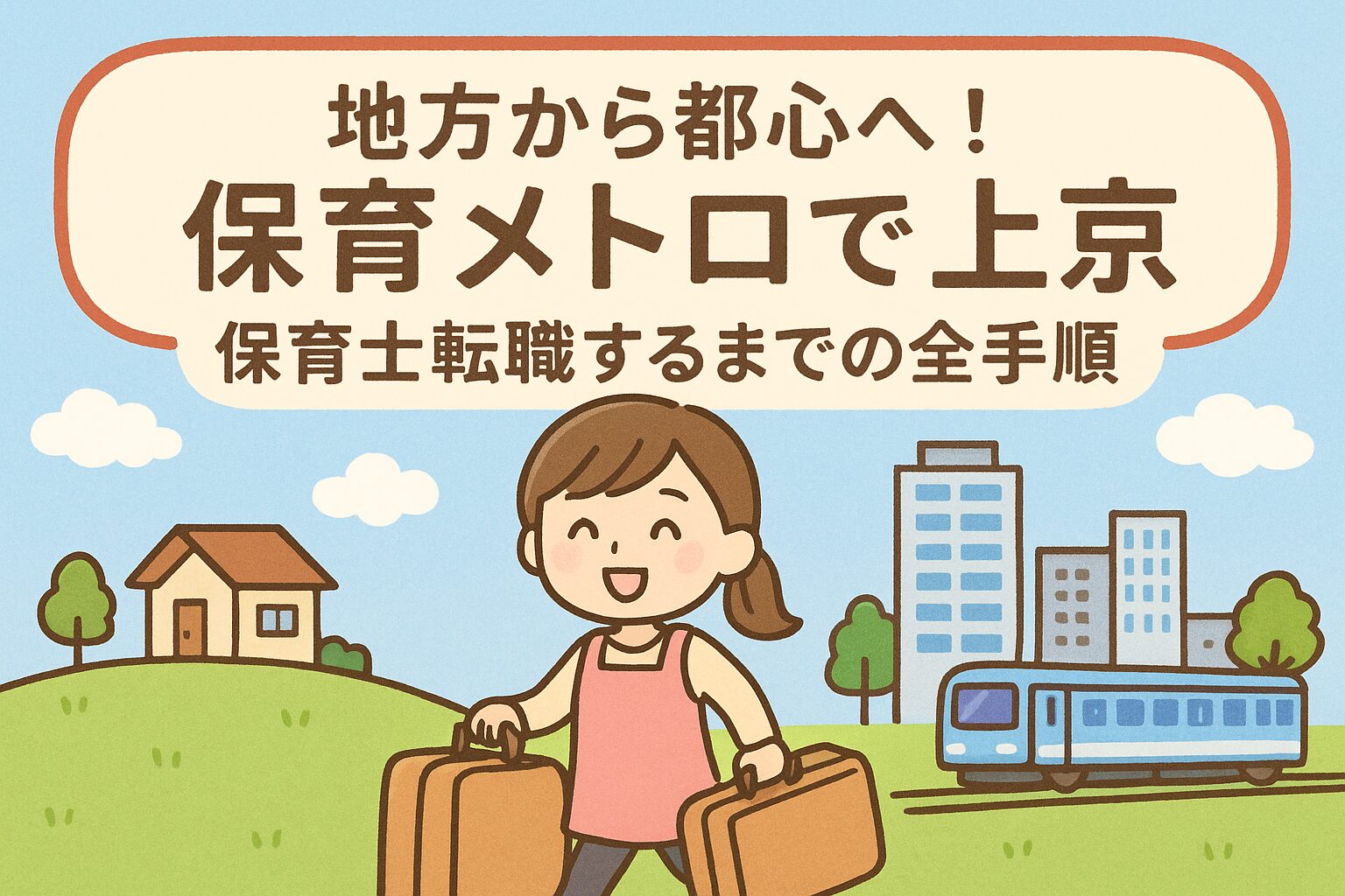 地方から都心へ！保育メトロで上京して保育士転職するまでの全手順