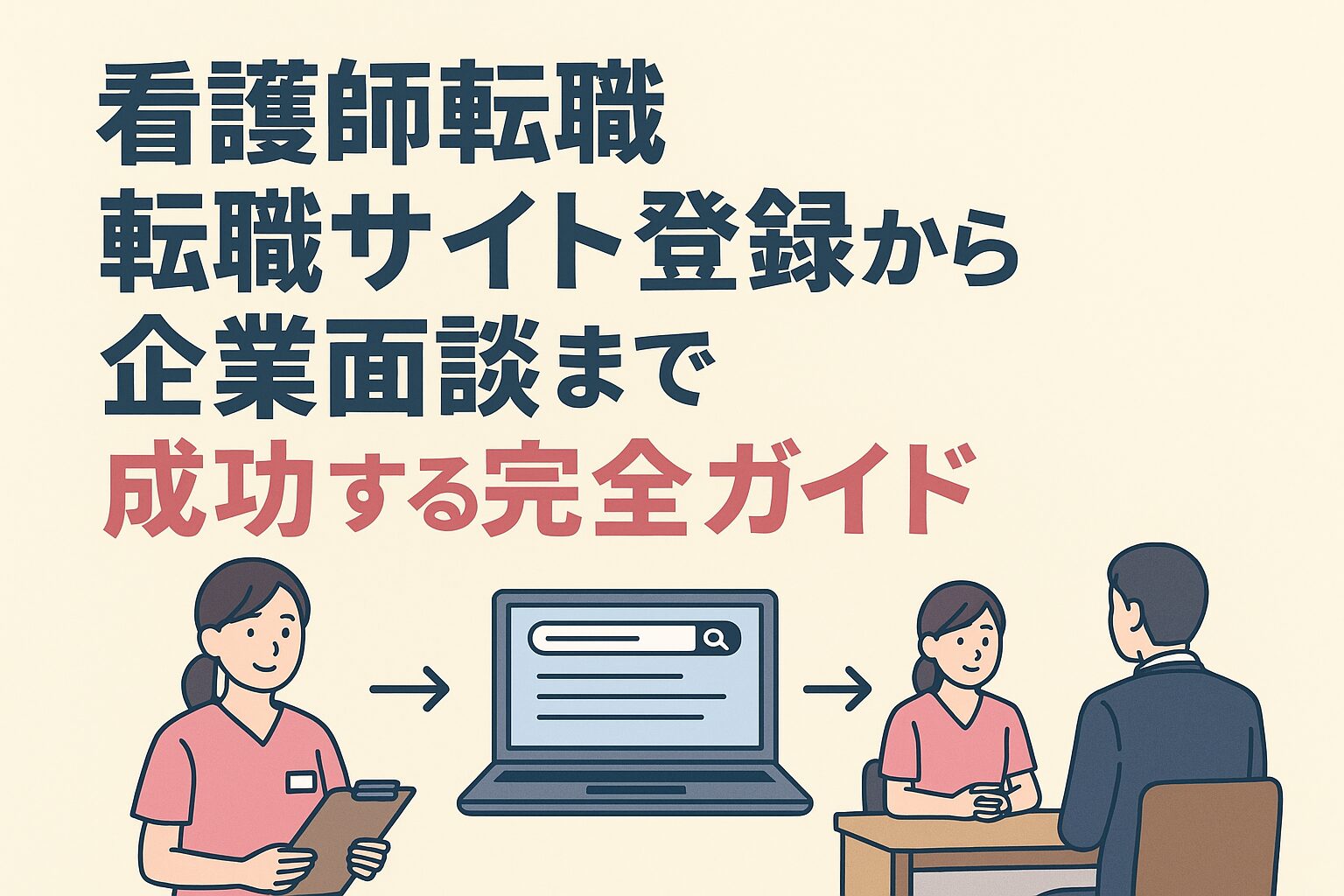 看護師転職：転職サイト登録から企業面談まで成功する完全ガイド。