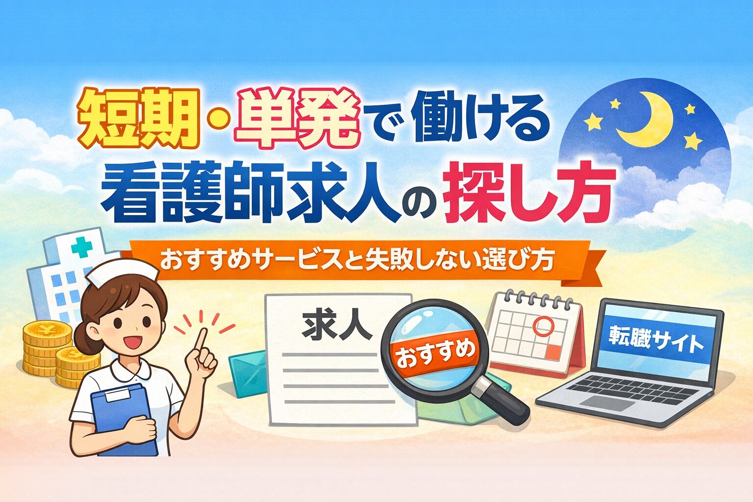 短期・単発で働ける看護師求人の探し方|おすすめサービスと失敗しない選び方
