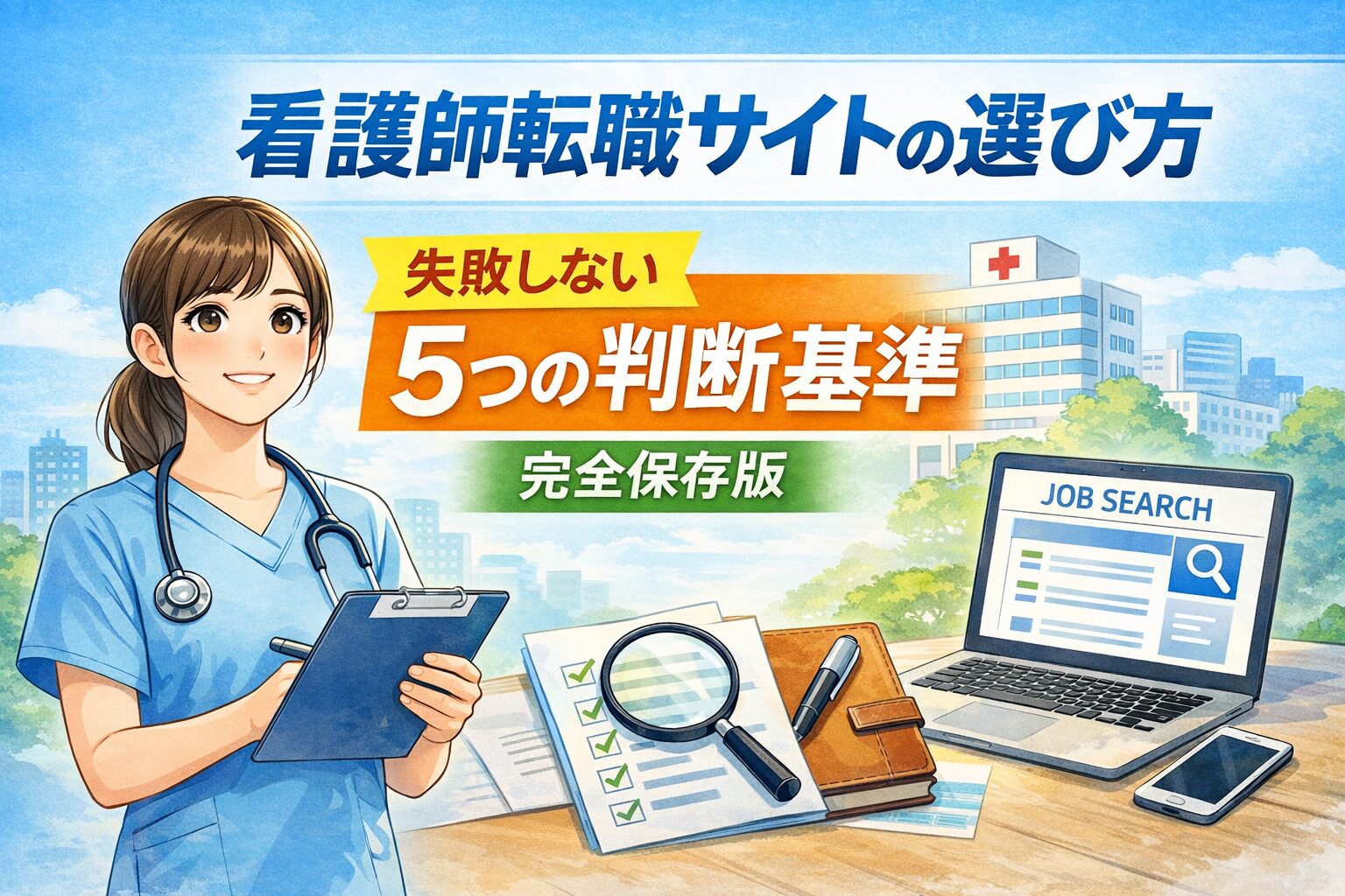 看護師転職サイトの選び方｜失敗しない5つの判断基準【完全保存版】 