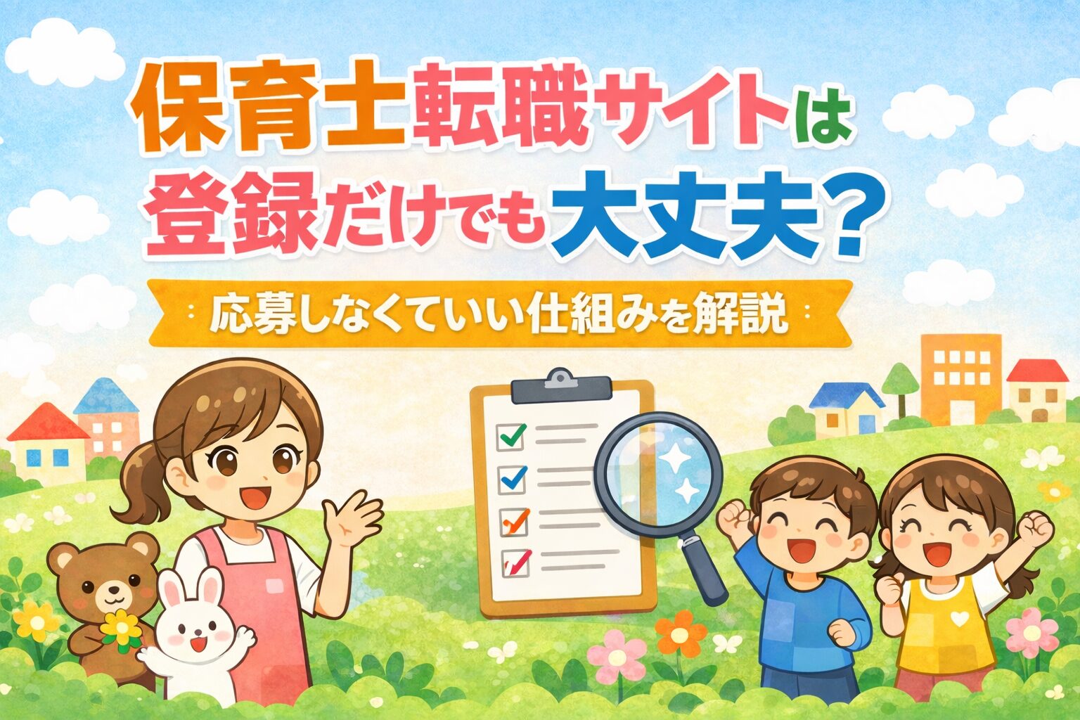 保育士転職サイトは登録だけでも大丈夫？応募しなくていい仕組みを解説