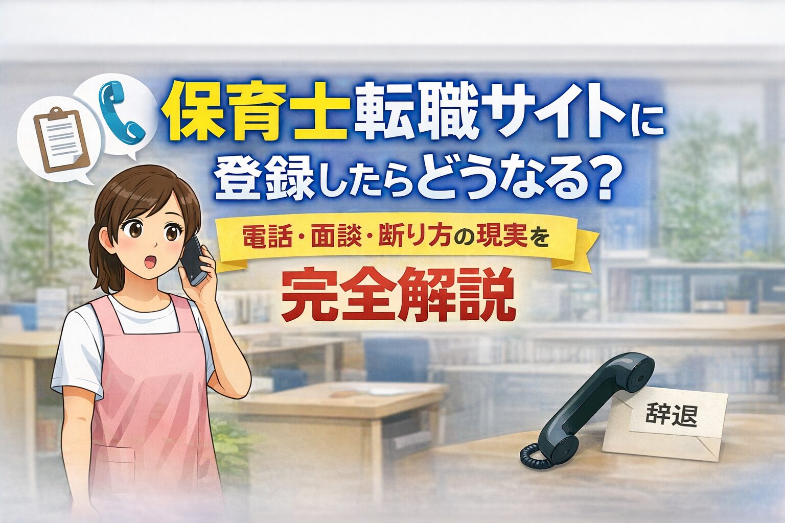 保育士転職サイトに登録したらどうなる?|電話・面談・断り方の現実を完全解説