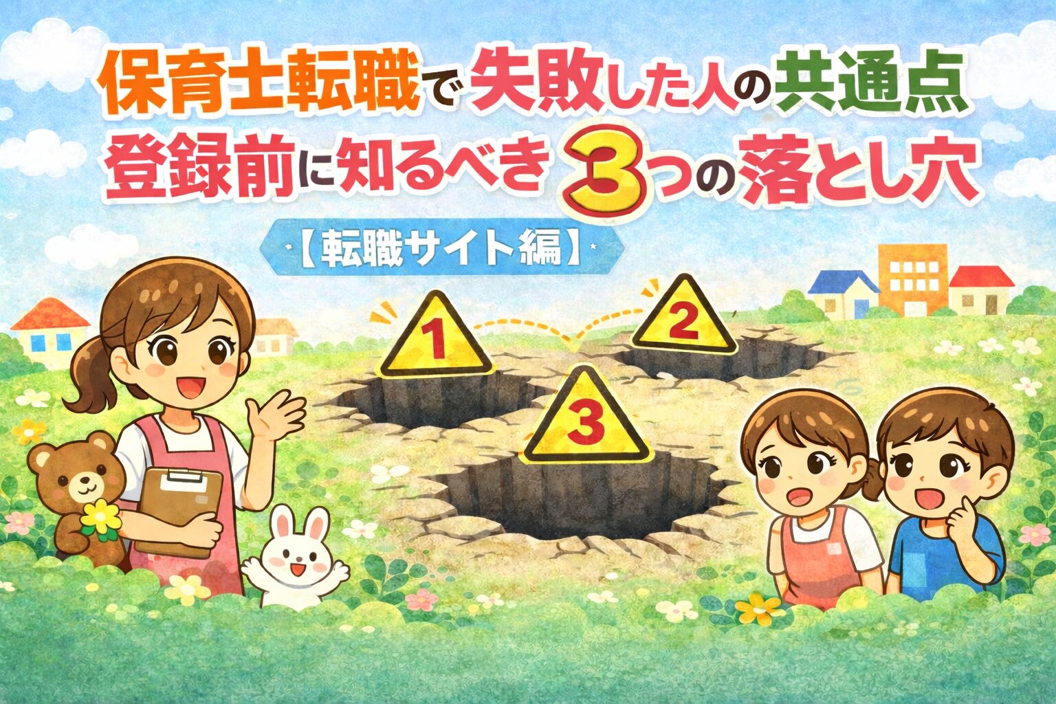 保育士転職で失敗した人の共通点｜登録前に知るべき3つの落とし穴【転職サイト編】